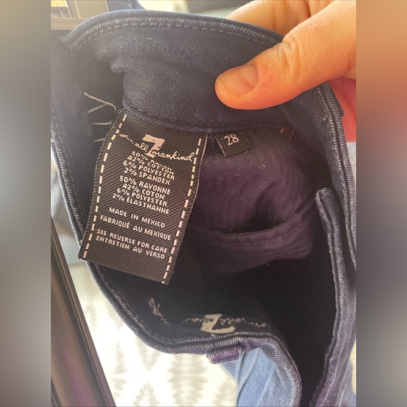 7 for all mankind women’s 28 waist blue skinny jeans inseam 30 - Picture 8 of 8